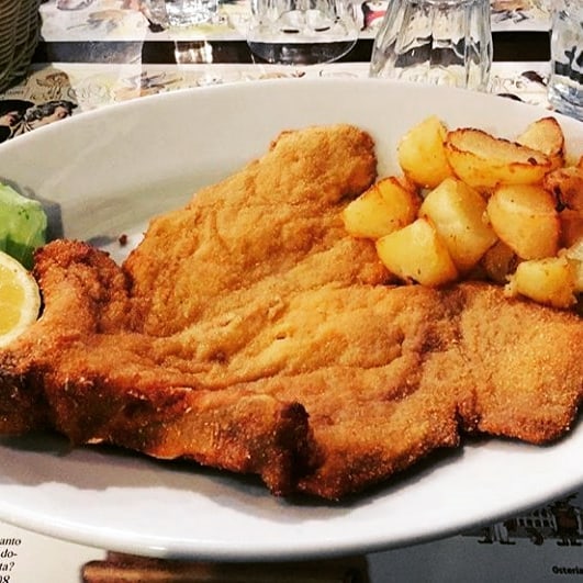 Cotoletta alla milanese con patate arrosto, Osteria Alla Grande